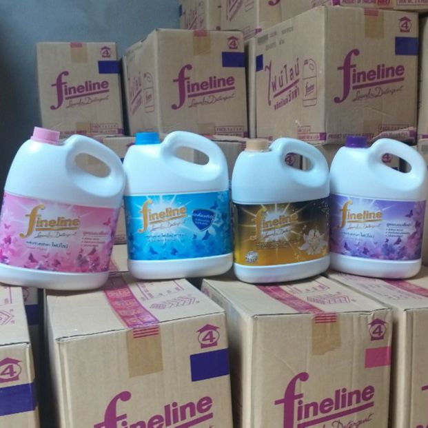 [SỈ THÙNG] 1 Thùng 4 Can Nước Giặt Fineline Nhập Khẩu Thái Lan 3000ml Hàng Chuẩn Nhập Khẩu-Team Nhãn Đầy Đủ-Bao Xài