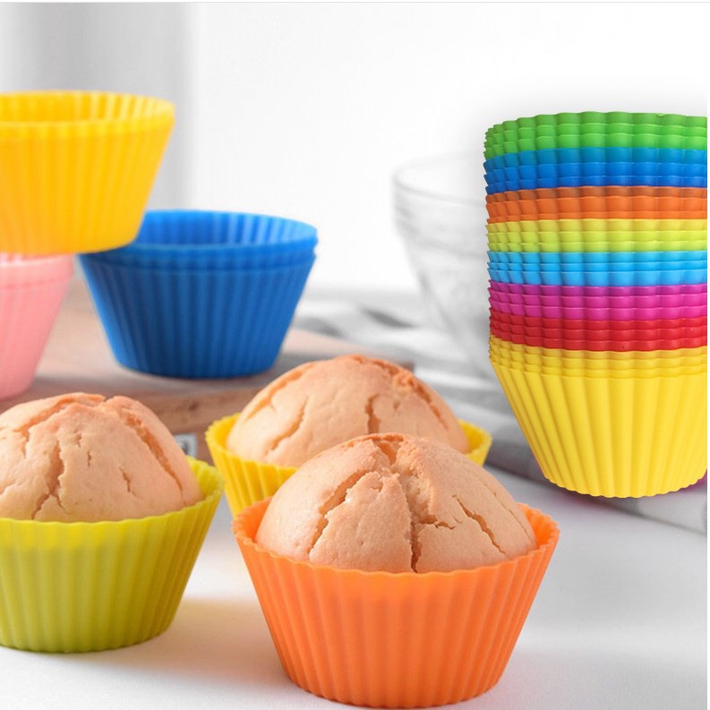 Khuôn Cupcake Silicon tròn 7cm, Khuôn Làm Bánh Bông Lan Cupcake, Muffin, Thạch, Rau Câu Goodbabyvn