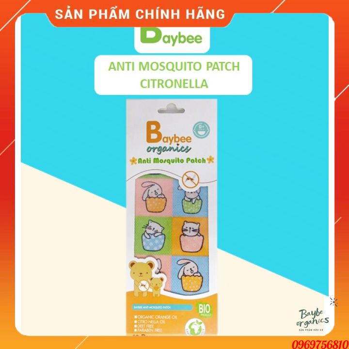 10 Miếng dán chống muỗi 🌸 Bảo vệ 12 giờ 🌸 Chiết xuất hữu cơ an toàn cho bé