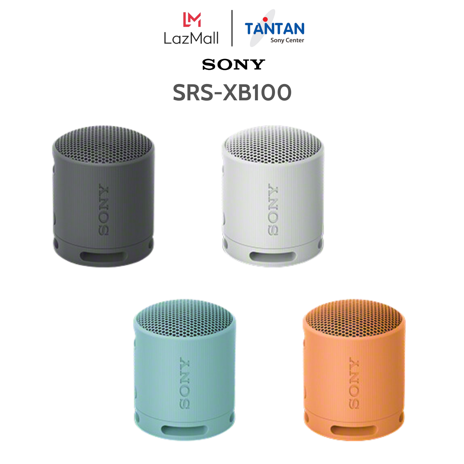 Loa bluetooth extra-bass sony srs-xb100 | bluetooth 5.3 | chuẩn kháng nước, bụi ip67 - pin: 16h - 274g