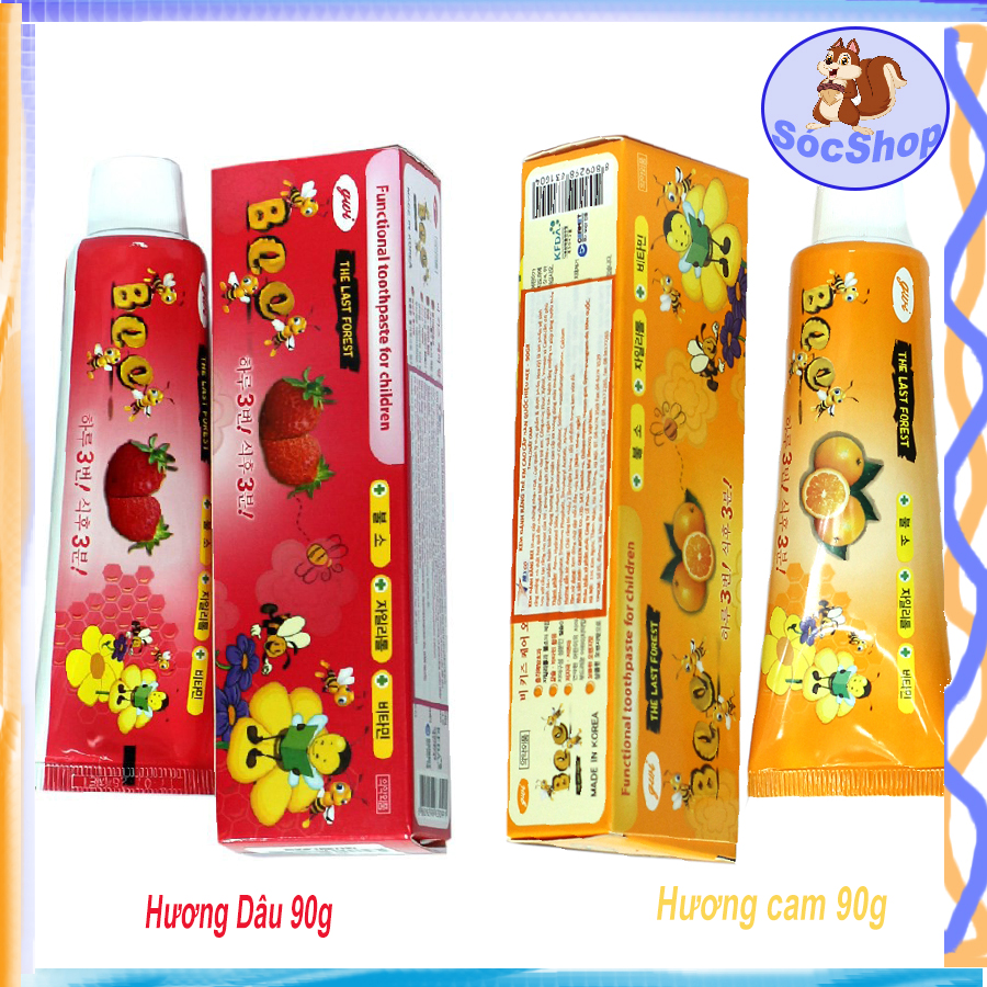Kem đánh răng Bee hương Cam,Dâu, Nho 90g