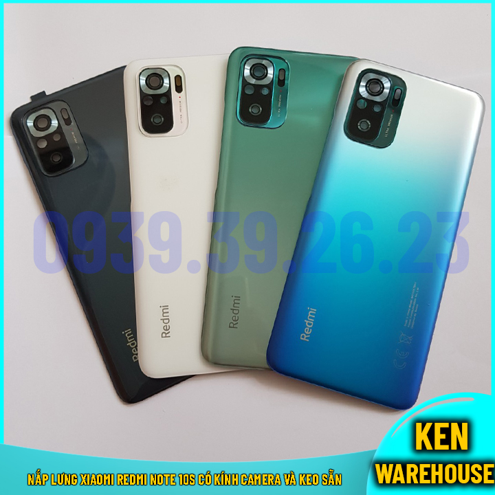 Redmi note 10s nắp lưng xiaomi redmi note 10s có kính camera và keo sẵn - ken warehouse