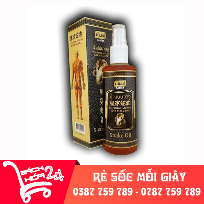 Chai dầu thái lan xịt xoa bóp rắn Snake Oil 85ml