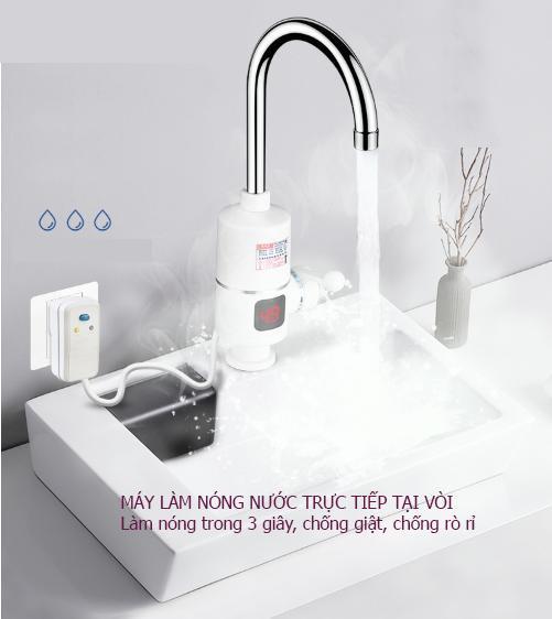 GD311 Bộ Vòi Sen -Máy Nước Nóng Trực Tiếp Tại Vòi - An Toàn Tiết Kiệm Điện Năng - Chống Giật, Chống Rò Rỉ