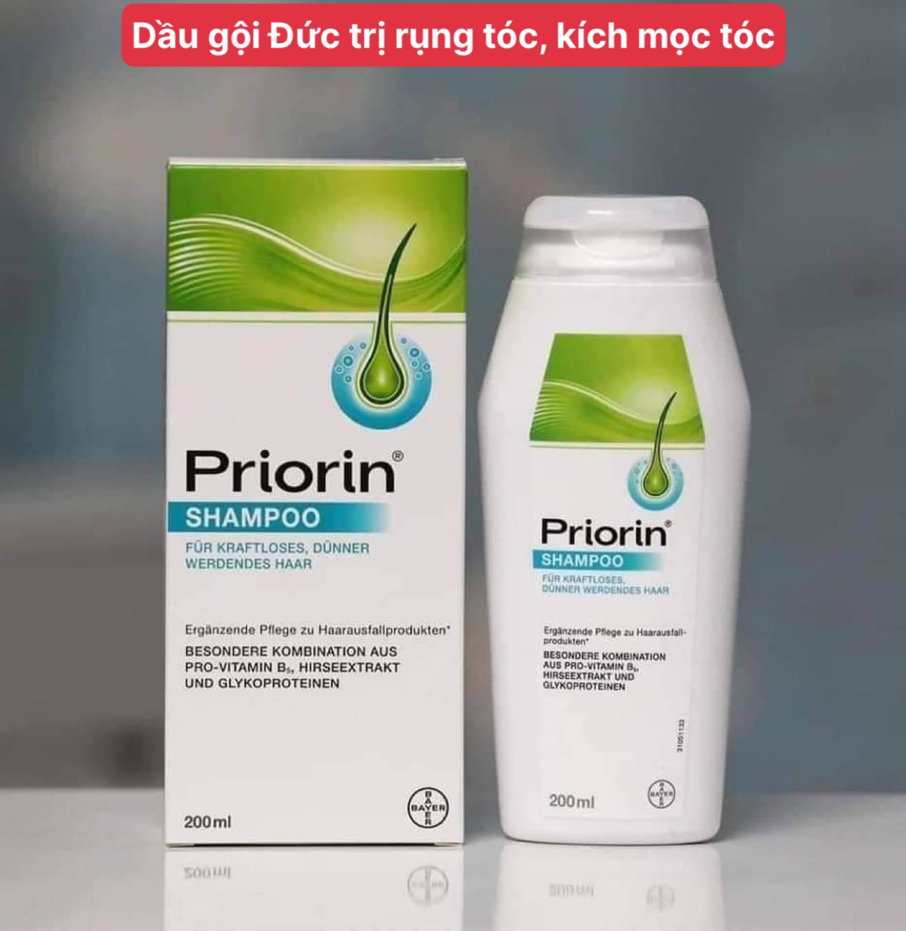 DẦU GỘI PRIORIN DÀNH CHO TÓC MỎNG, YẾU VÀ GÃY RỤNG - 200ML