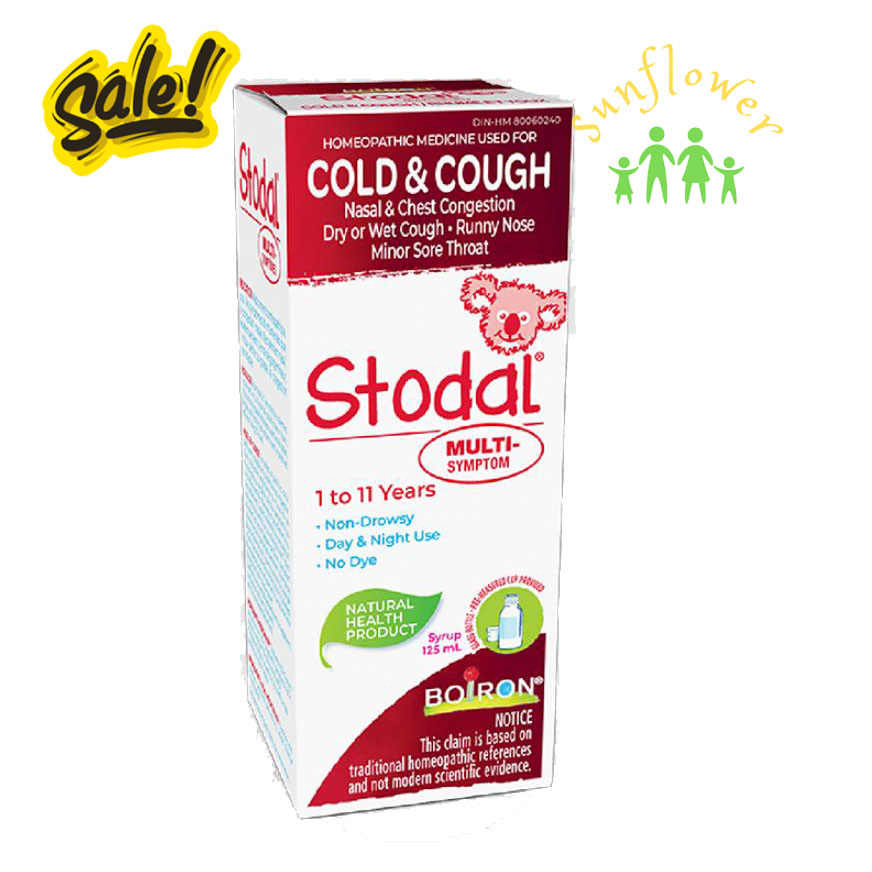 Siro ho & cảm lạnh stodal boiron 125ml mẫu mới
