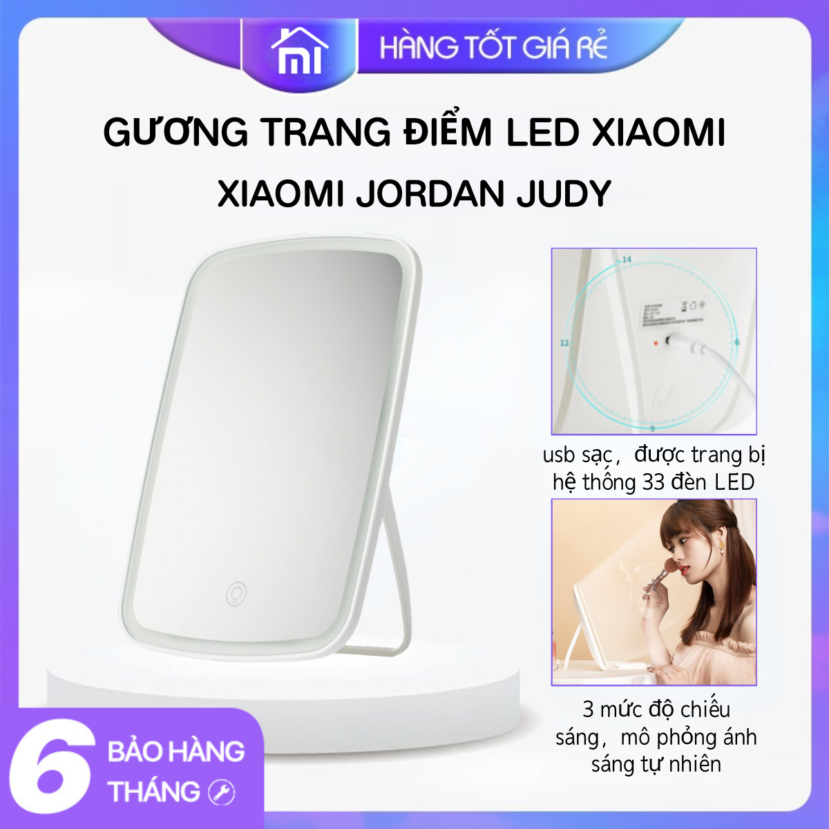 Xiaomi Jordan Judy NV026 / NV505 Gương Trang điểm - Gương Trang điểm Có đèn LED Jordan Judy - Mijia