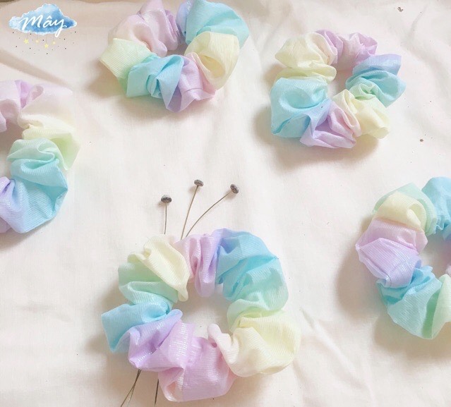 Dây cột tóc Scrunchies Sắc màu