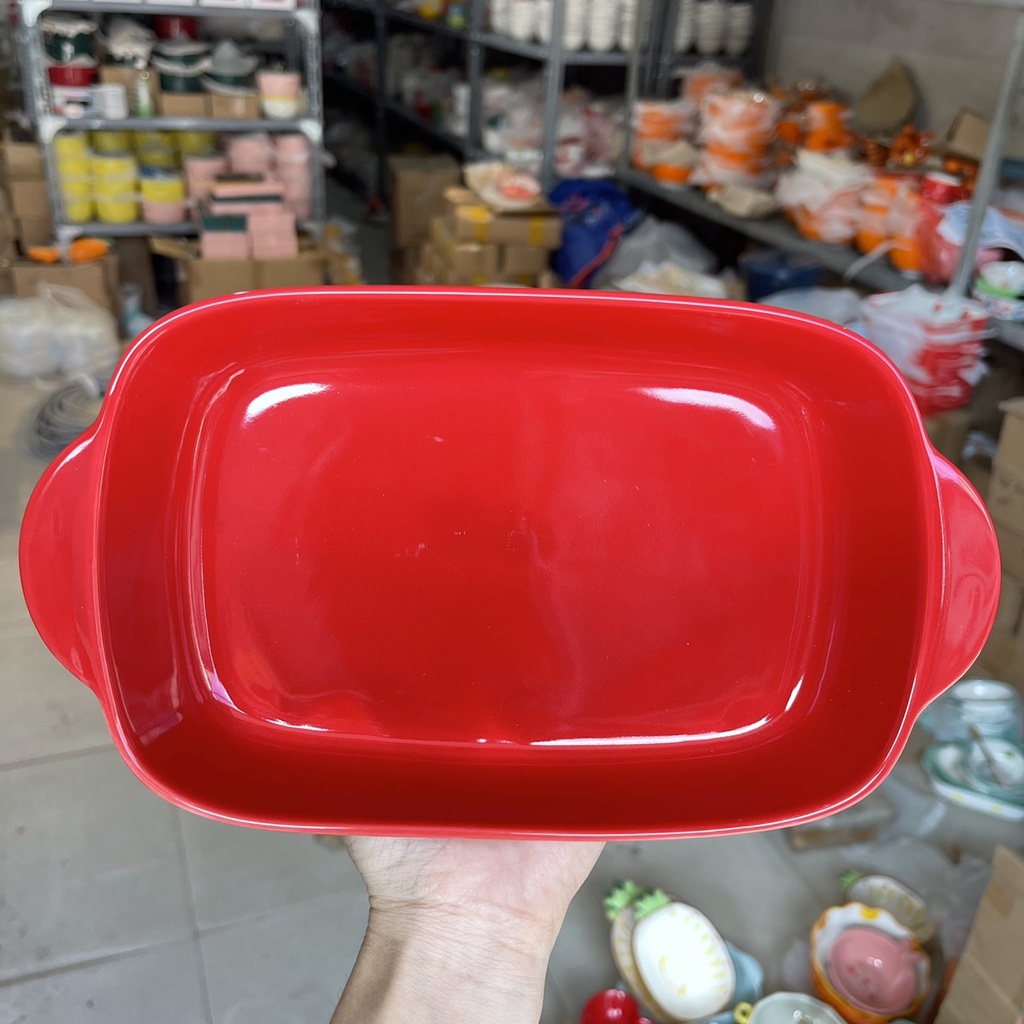 Set Bát Đĩa Chén Dĩa Sứ 🍓Màu Đỏ🍓 Bát Ăn Cơm, Tô Sứ Decor Dễ Thương