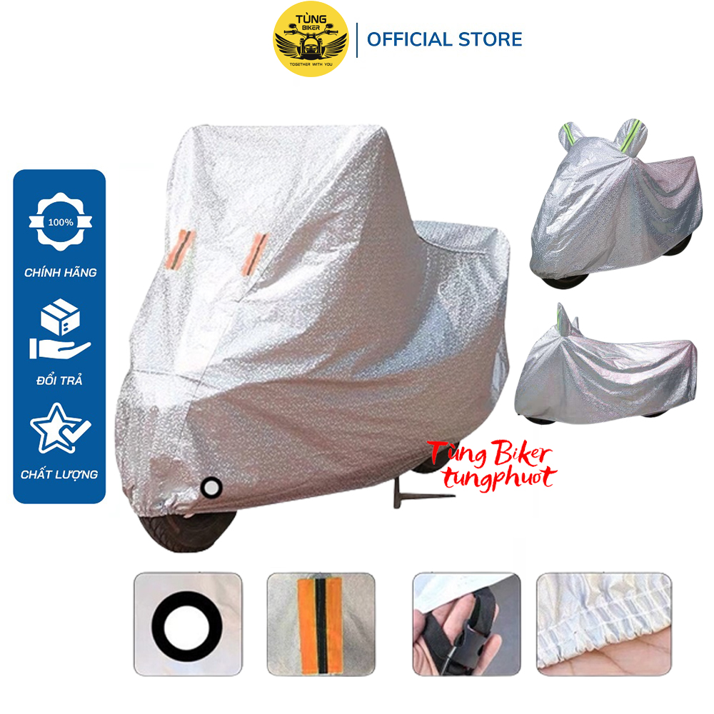 Bạt phủ xe máy 2 lớp che mưa - che nắng siêu xịn m03