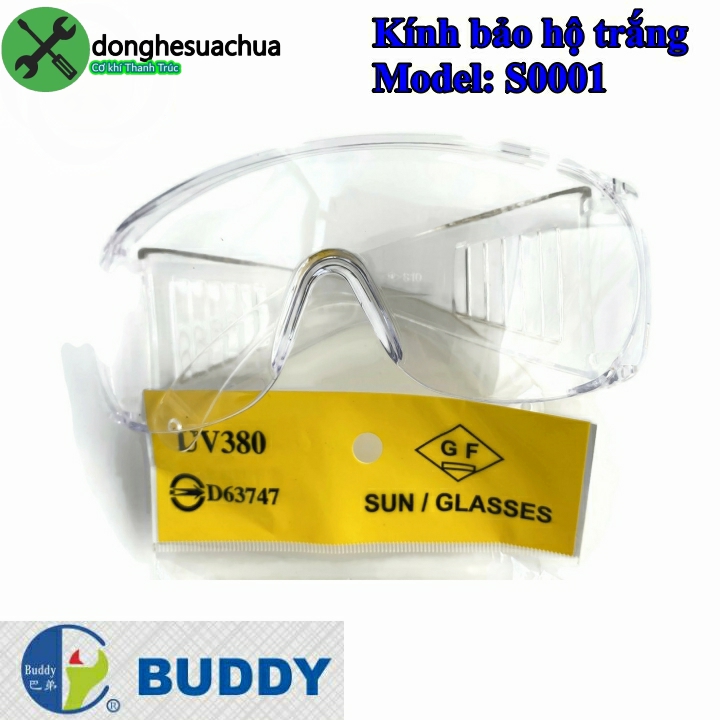 Kính bảo hộ trắng buddy s0001 đài loan