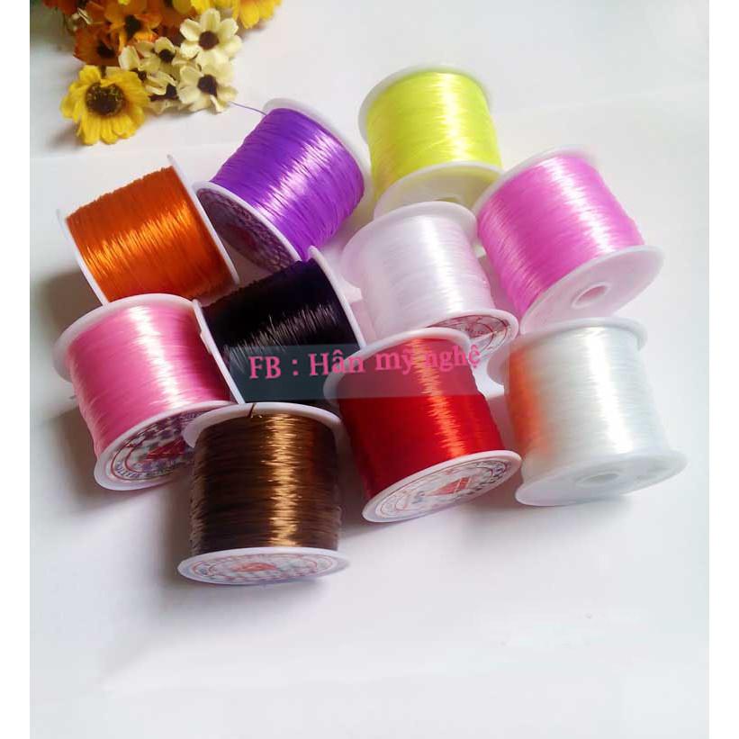 Dây cước chun mảnh luồn hạt - trắng