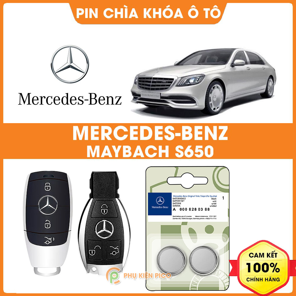 Pin chìa khóa ô tô Mercedes MAYBACH S650 chính hãng Mercedes sản xuất tại Indonesia 3V Panasonic