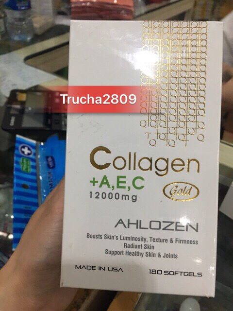 Viên uống collagen AEC gold 12000mg ahlozen 180 vien