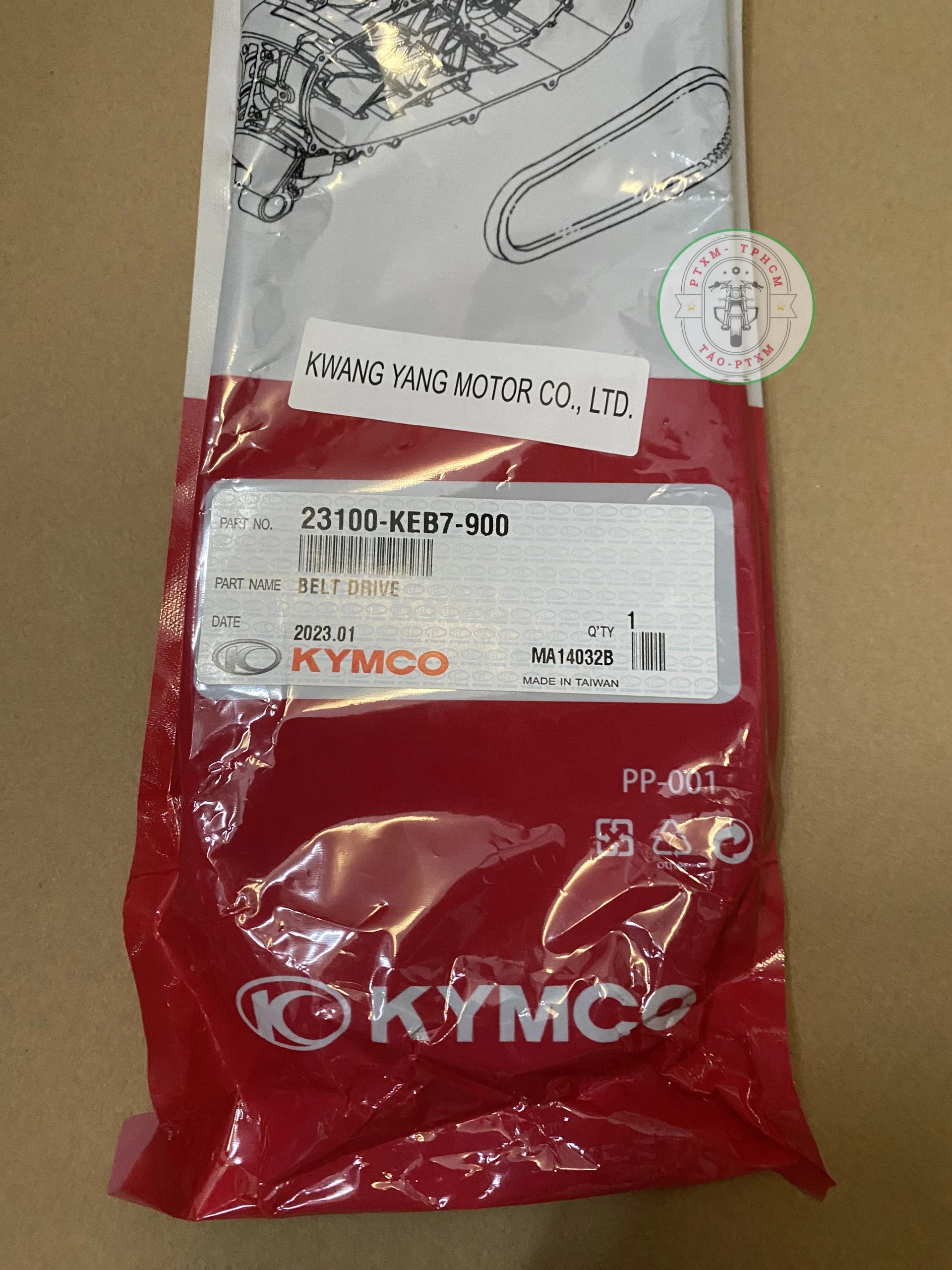 Dây curoa xe Kymco 50cc hãng Kymco xài chung nhiều dòng xe 50