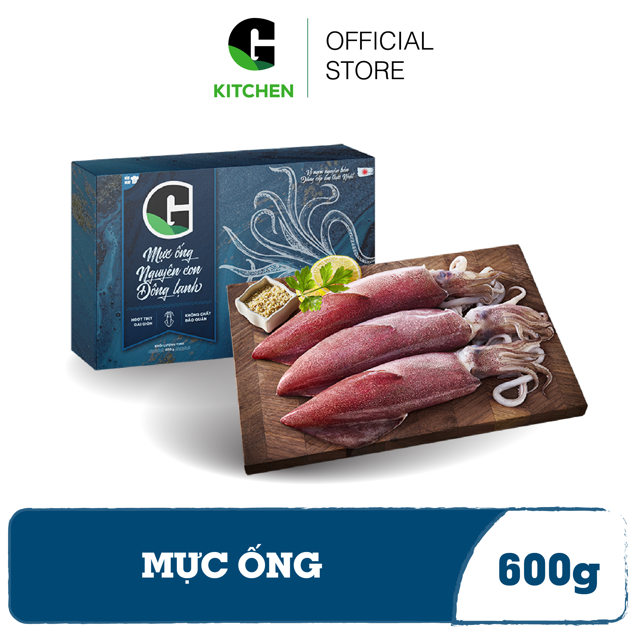 [Giao nội thành HCM] Mực Ống Nguyên Con G Kitchen 600g