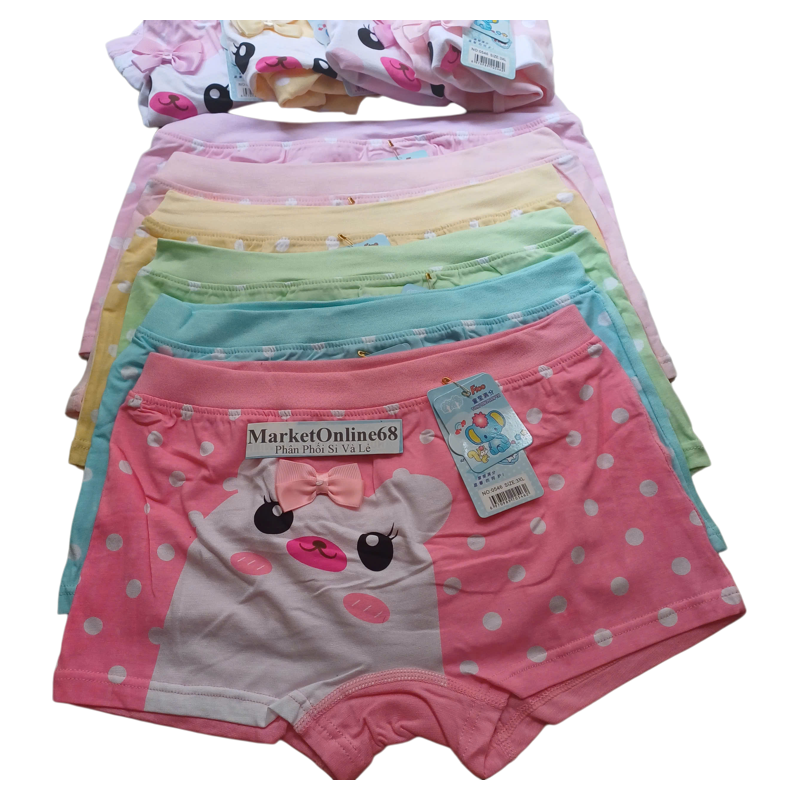 Combo 5 Quần Lót Đùi Bé Gái 10kg - 40kg Cotton Cao Cấp Họa Tiết Chấm Bi Đáng Yêu MarketOnline68 0546