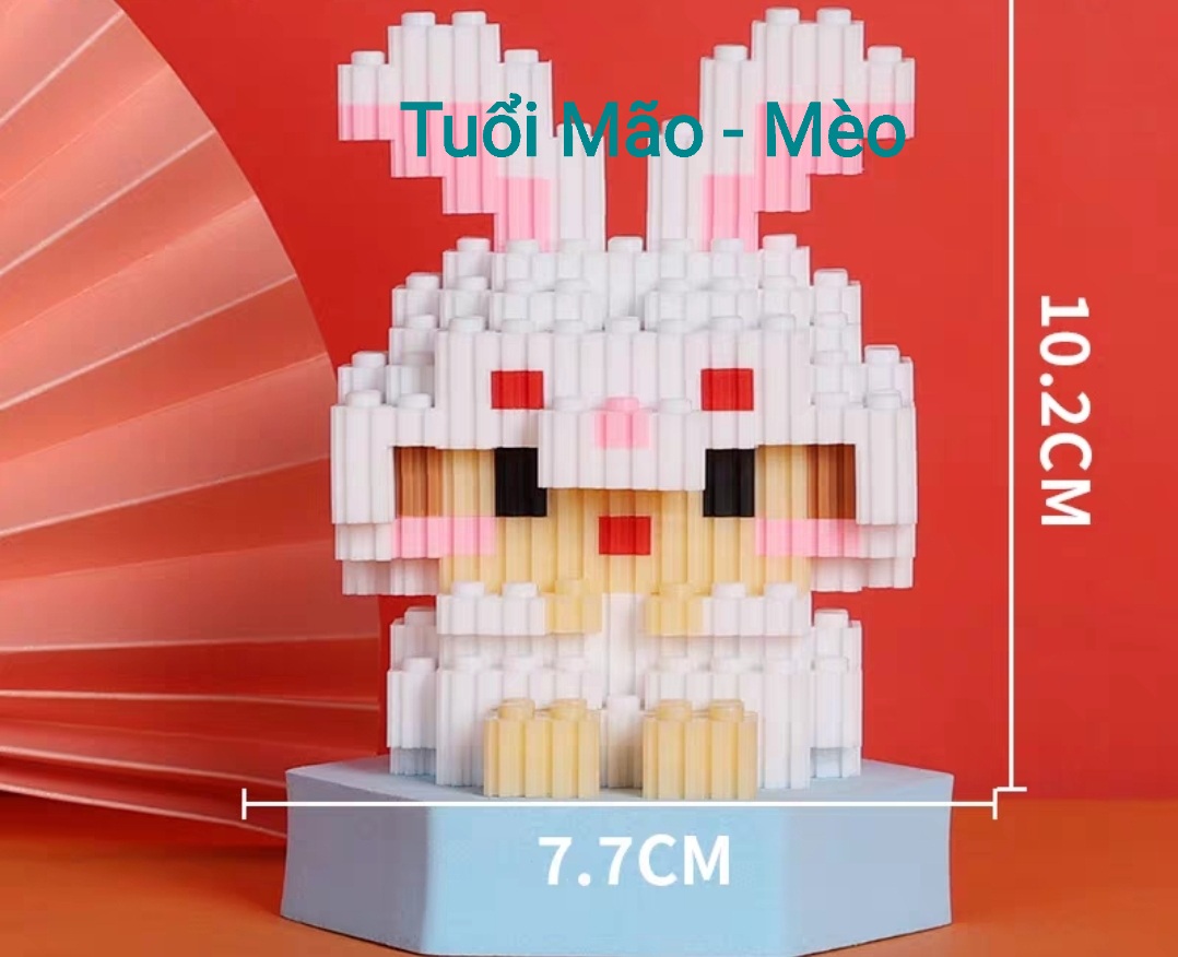 Mô hình lắp ráp 12 con giáp mini dễ thương cho bé