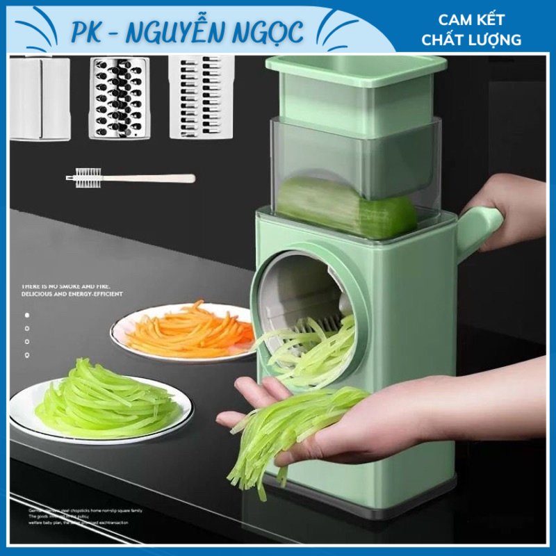 Máy thái lát rau củ - thái lát bào cắt củ quả đa năng kèm 6 lưỡi dao cắt