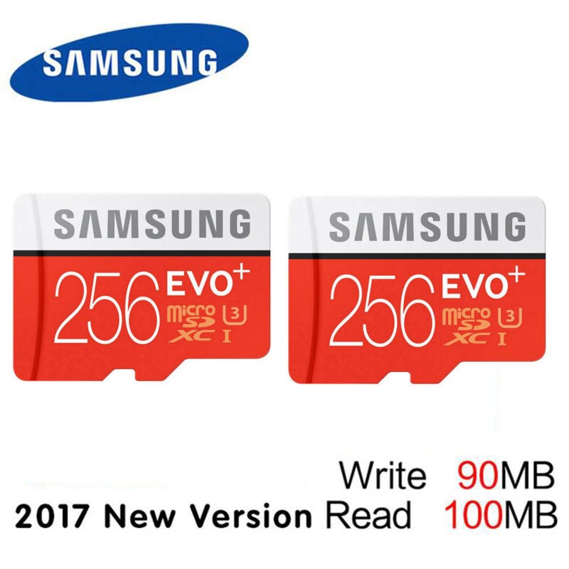 [HCM]Combo Giá Hot 2 Thẻ nhớ Thẻ nhớ MicroSDXC Samsung Plus 256GB U3 4K R100MB/s W90 MB/s - Box Anh New 2020 (Đỏ) + Kèm Adapter - Hàng Chính Hãng