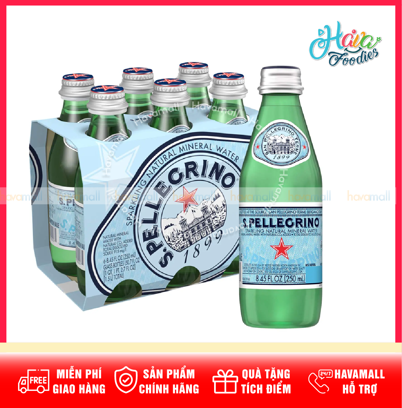 Nước Khoáng Có Gaz Sanpellegrino 250Ml