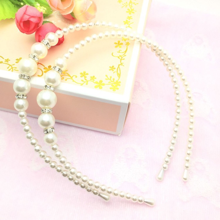 [HCM]Cài tóc bờm đính ngọc trai nhân tạo đính đá cực xinh phong cách Hàn Quốc trend Tiktok - Selenshop