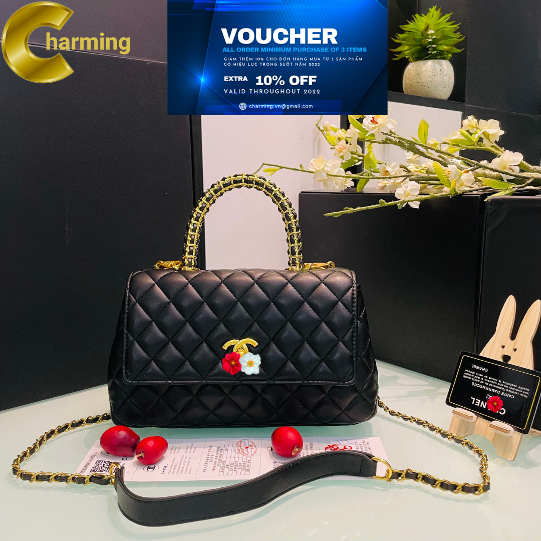 Túi xách nữ c.n.a.u 1.1 siêu sang chảnh trendy vip luxury da bò mềm mượt nguyên seal đeo chéo xách tay - sz 25x10x16cm