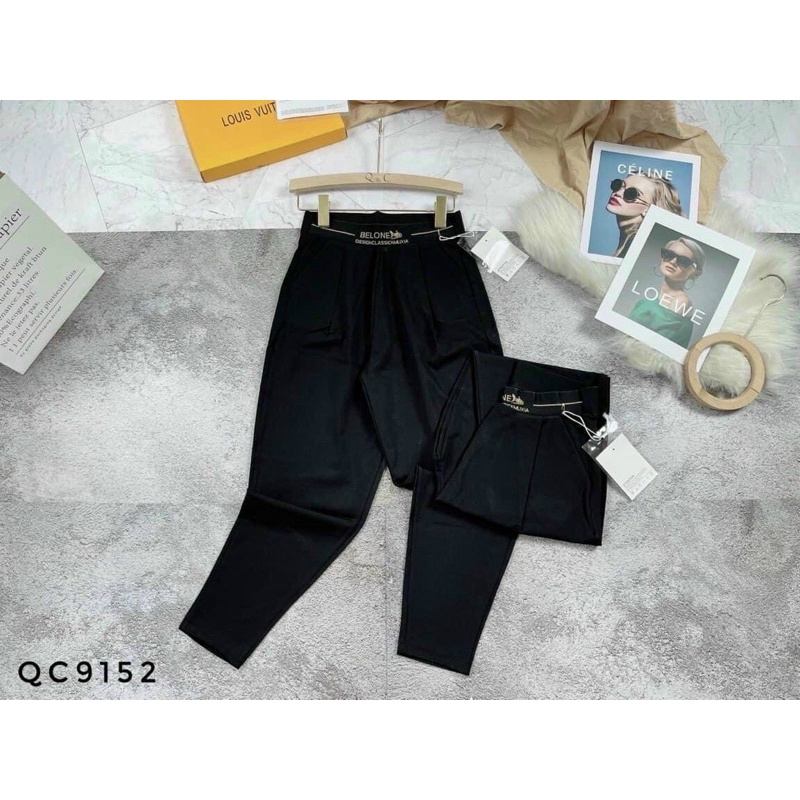 Quần nữ dài baggy công sở,chất umi dáng bom ,cạp chun,lưng cao,vải co giãn,tôn dáng