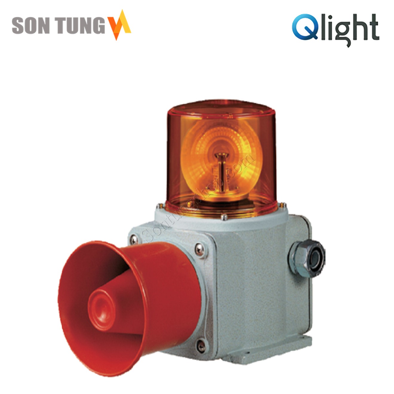 SHDLR-WS-220-R  Đèn tín hiệu kết hợp loa cảnh báo công nghiệp nặng, hàng hải  - IP66 - 220VAC