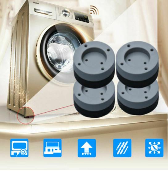 ( CHỐNG RUN MÁY GIẶT ) SET 4 ĐỆM LÓT BẰNG CAO SU CHỐNG RUNG DÀNH CHO MÁY GIẶT - SÉT 4 CÁI ĐẾ KÊ CHÂN MÁY GIẶT CHỐNG RUNG SILICON CAO CẤP