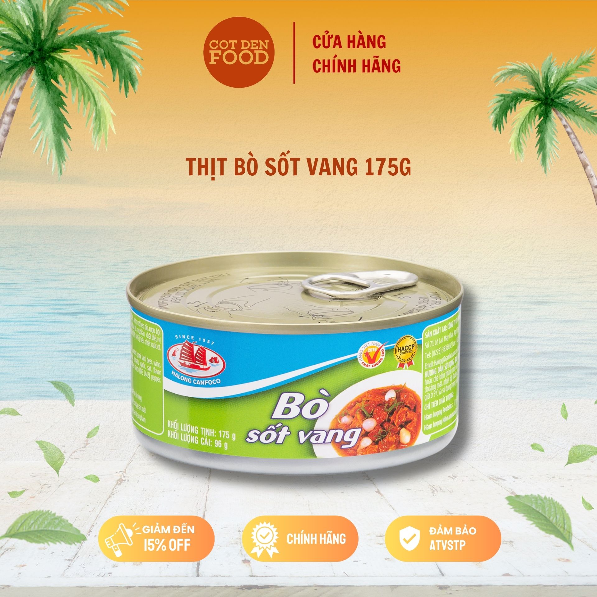 Thịt bò sốt vang 175g - đồ hộp hạ long