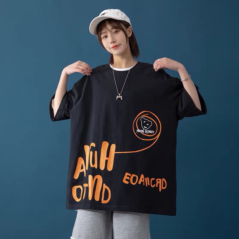 Áo Thun tay lỡ in hình  Unisex