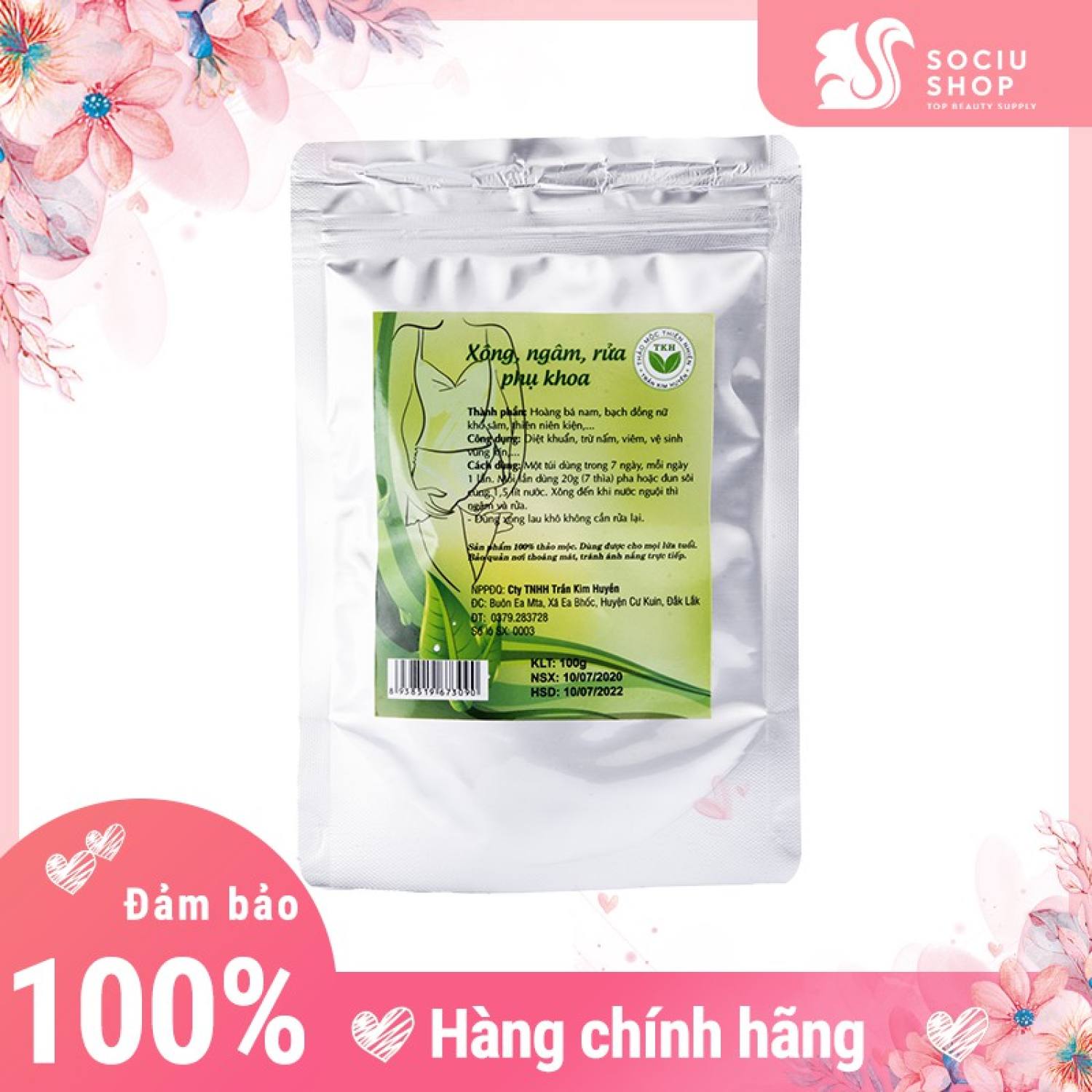 Ngâm xông phụ khoa Trần Kim Huyền - Giúp vệ sinh vùng kín phụ nữ