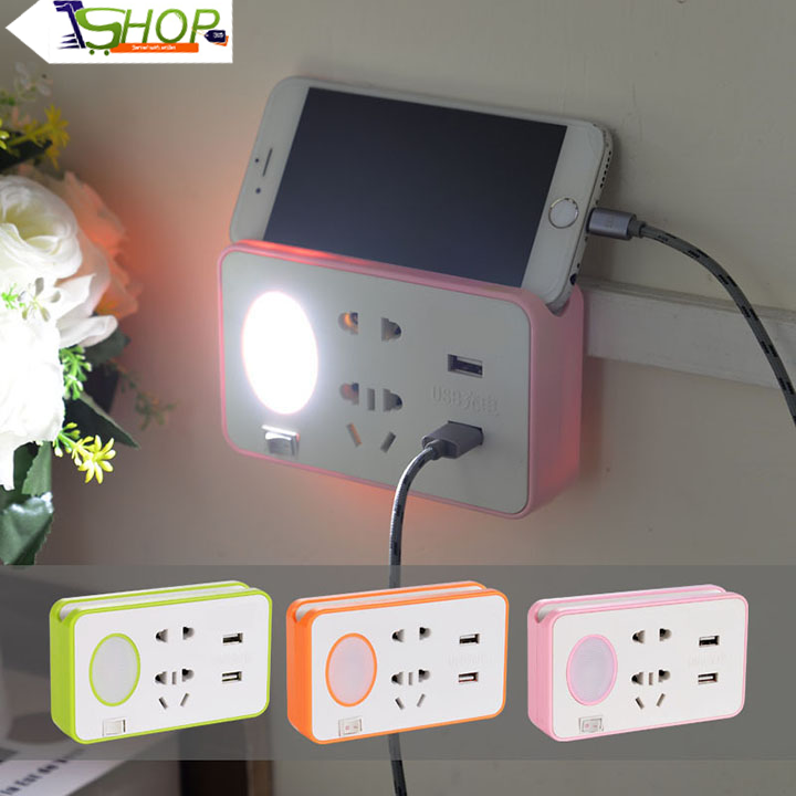 Ổ cắm điện đa năng cổng usb và đèn ngủ - od01