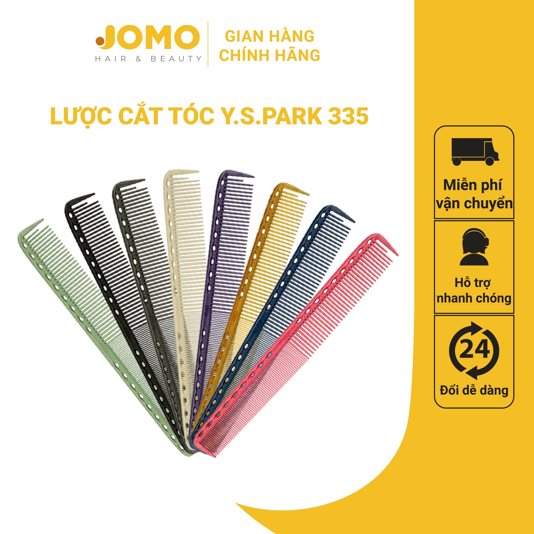 Lược cắt tóc ys-335 nhật bản ys park chịu nhiệt cao cấp cho tóc dài - jomo hair & beauty