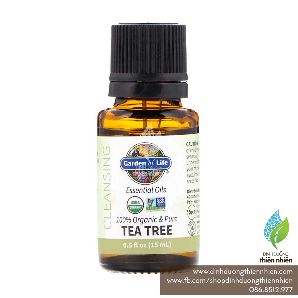 [HCM]Tinh Dầu Tràm Trà Hữu Cơ Garden Of Life Organic Tea Tree Oil 15ml