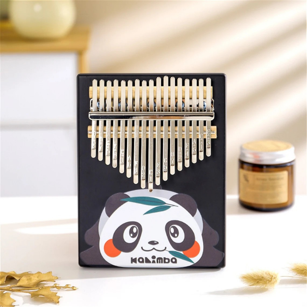 Đàn kalimba gỗ 17 phím giá rẻ, in hình dễ thương, chất lượng