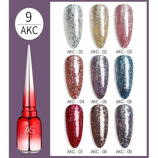 Sơn gel as mã akc 15ml - chai đỏ siêu sang