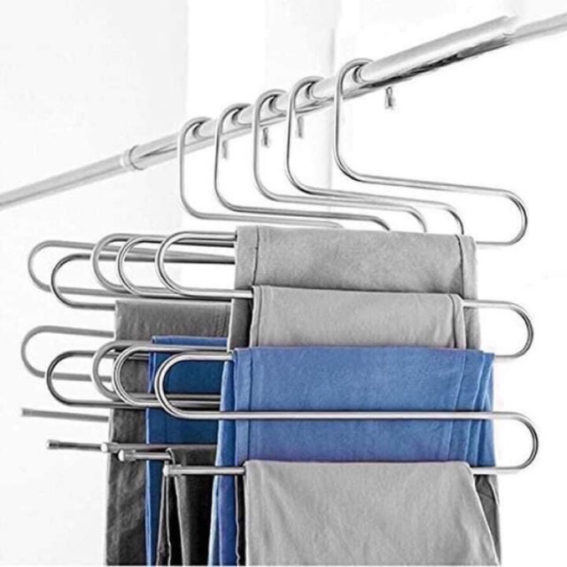 Combo 3 móc treo quần áo 5 tầng INOX cao cấp
