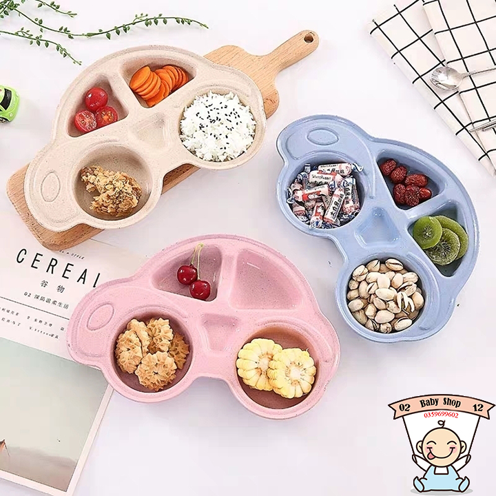 Khay ăn dặm cho bé, khay ăn dặm Kiểu Dáng Ôtô - An Toàn Cho Bé