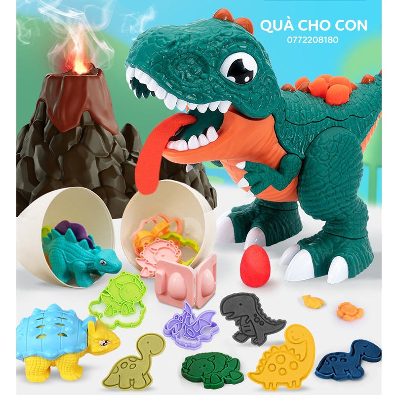 Bộ khuôn đất sét nặn khủng long cho bé thỏa sức sáng tạo