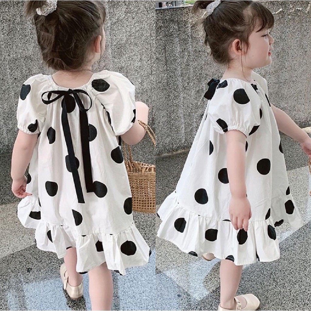 Freeship - mới váy xòe chấm bi bé gái 7-18kg. xmhp