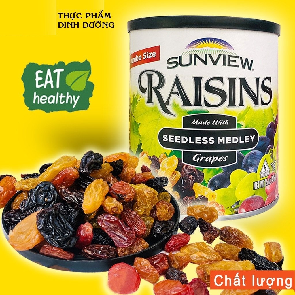 Nho khô mỹ sunview raisins hương vị đậm đà