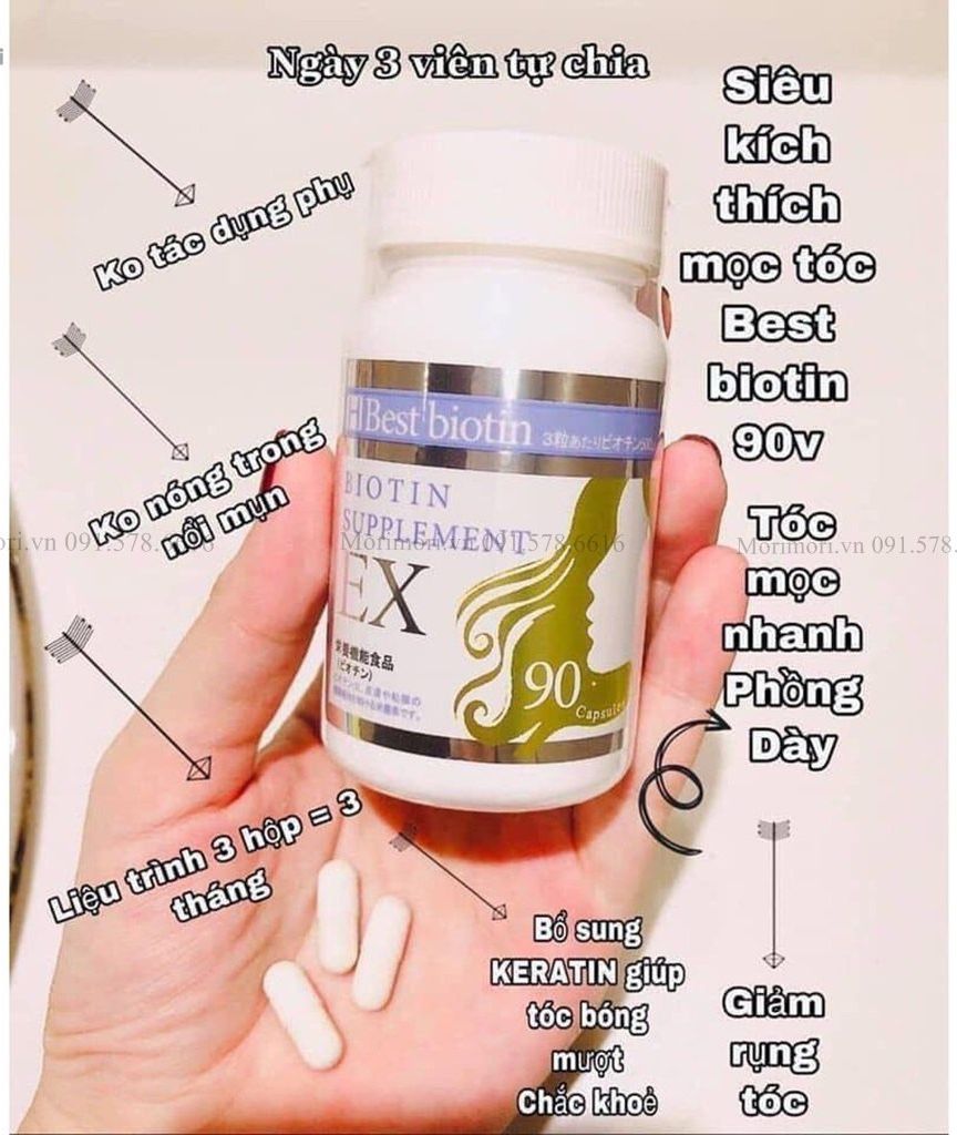 Viên Uống Hỗ Trợ Mọc Tóc Best Biotin Supplement EX