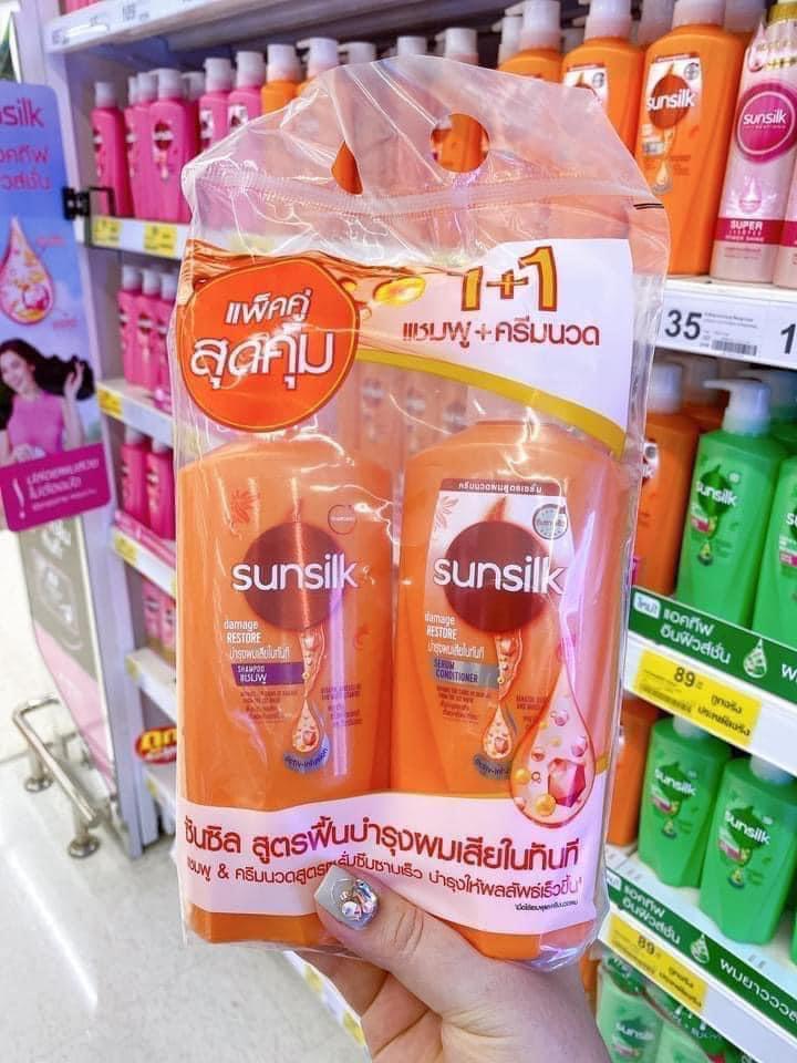 Combo cặp dầu gội sunsilk Thái Lan 350ml