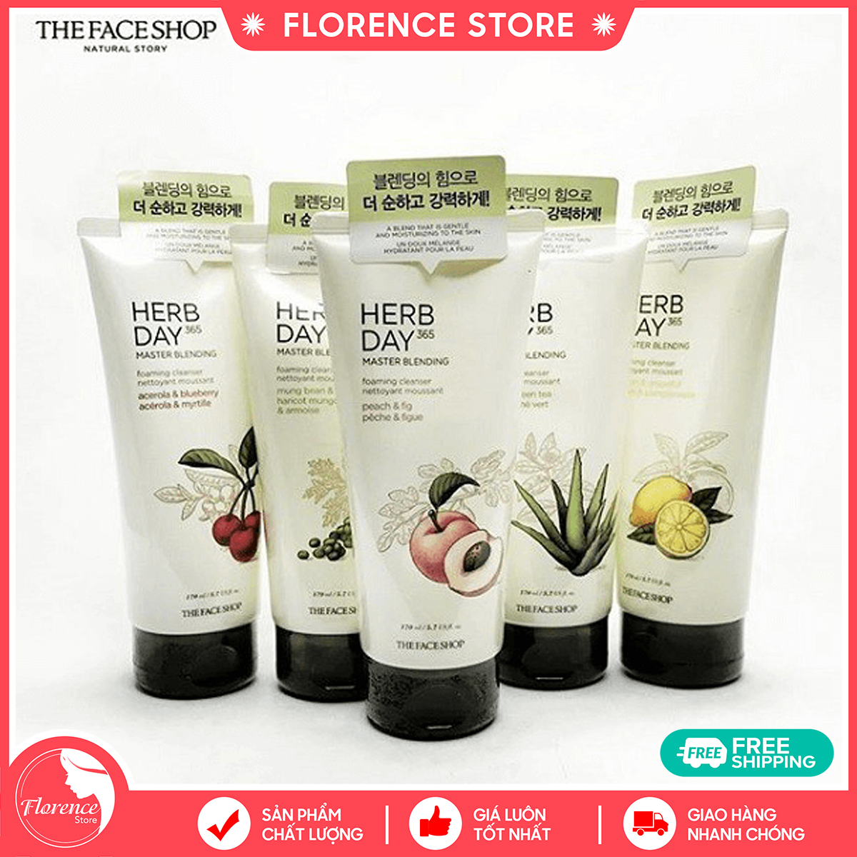 Sữa Rửa mặt Dưỡng da / sữa rửa mặt Herb Day 365 Cleansing Foam “mẫu mới” 170ml | chanh, chất lượng tốt, đảm bảo an toàn và cam kết hàng đúng như mô tả