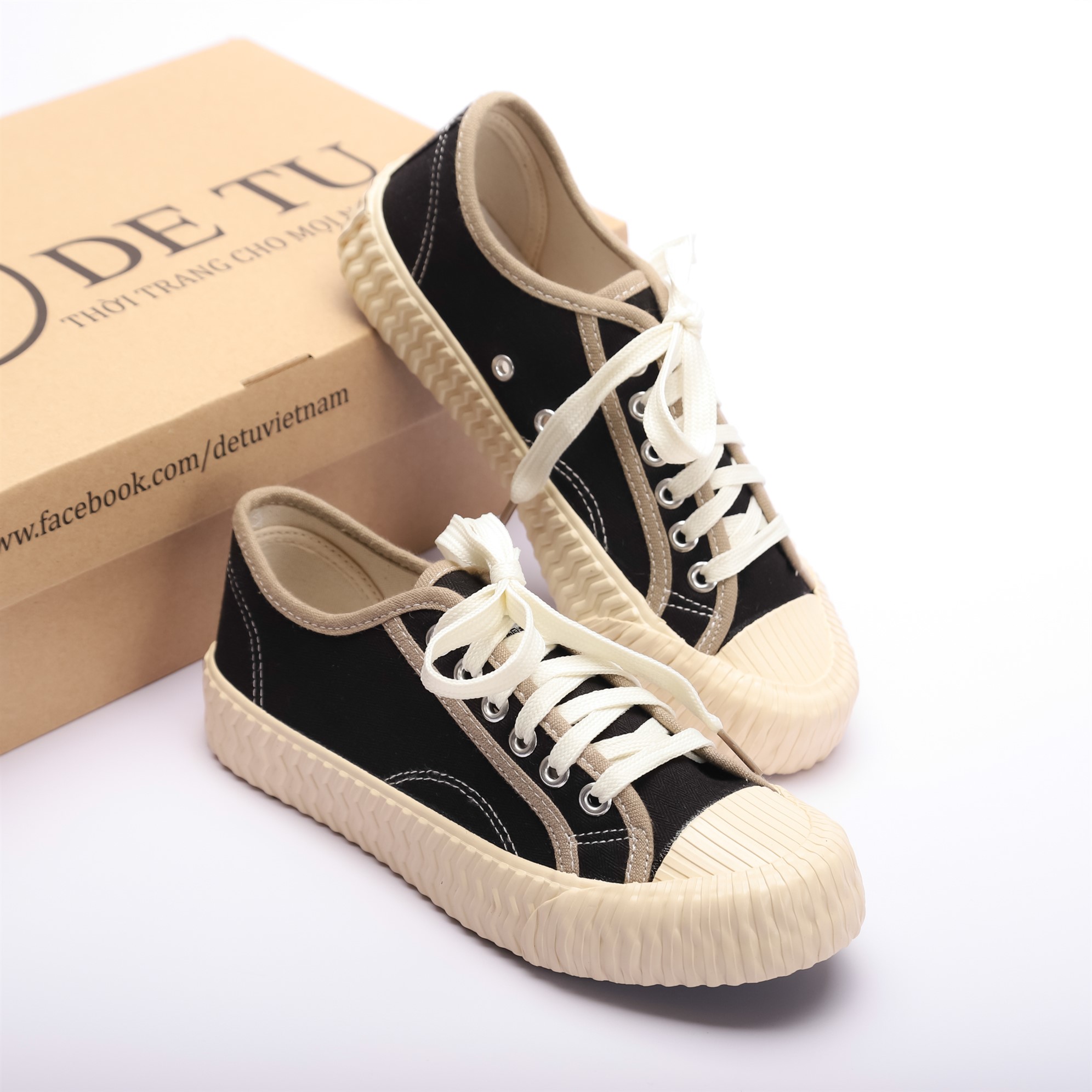 Giày sneaker vải nữ detu gt5 đơn giản thoải mái hoạt động