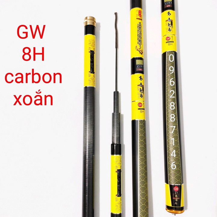 cần câu tay GWW 8h carbon xoắn siêu khỏe