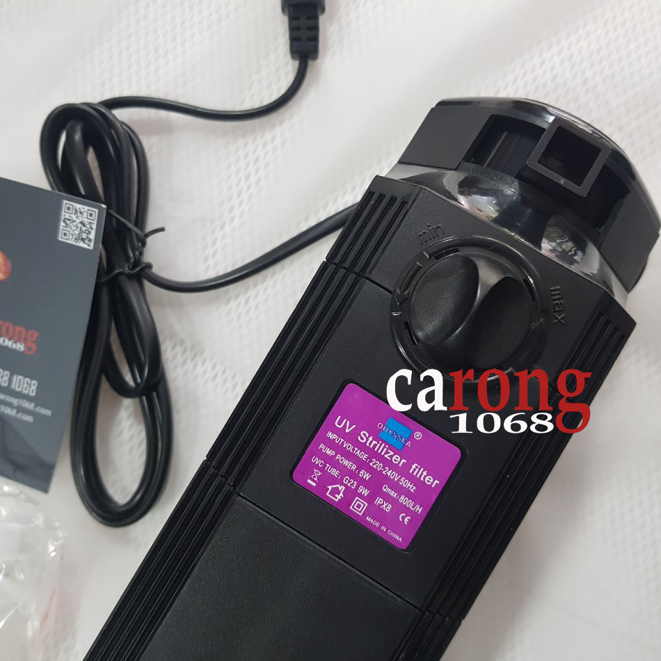 Bô lọc trong UV Odyssea Clear + 9W UV diệt khuẩn, lọc nước bể cá hiệu quả. Được tích hợp trong bóng đèn UV-C và dây nguồn đơn có nghĩa là hợp lý và lắp đặt phức tạp cho người mới chơi