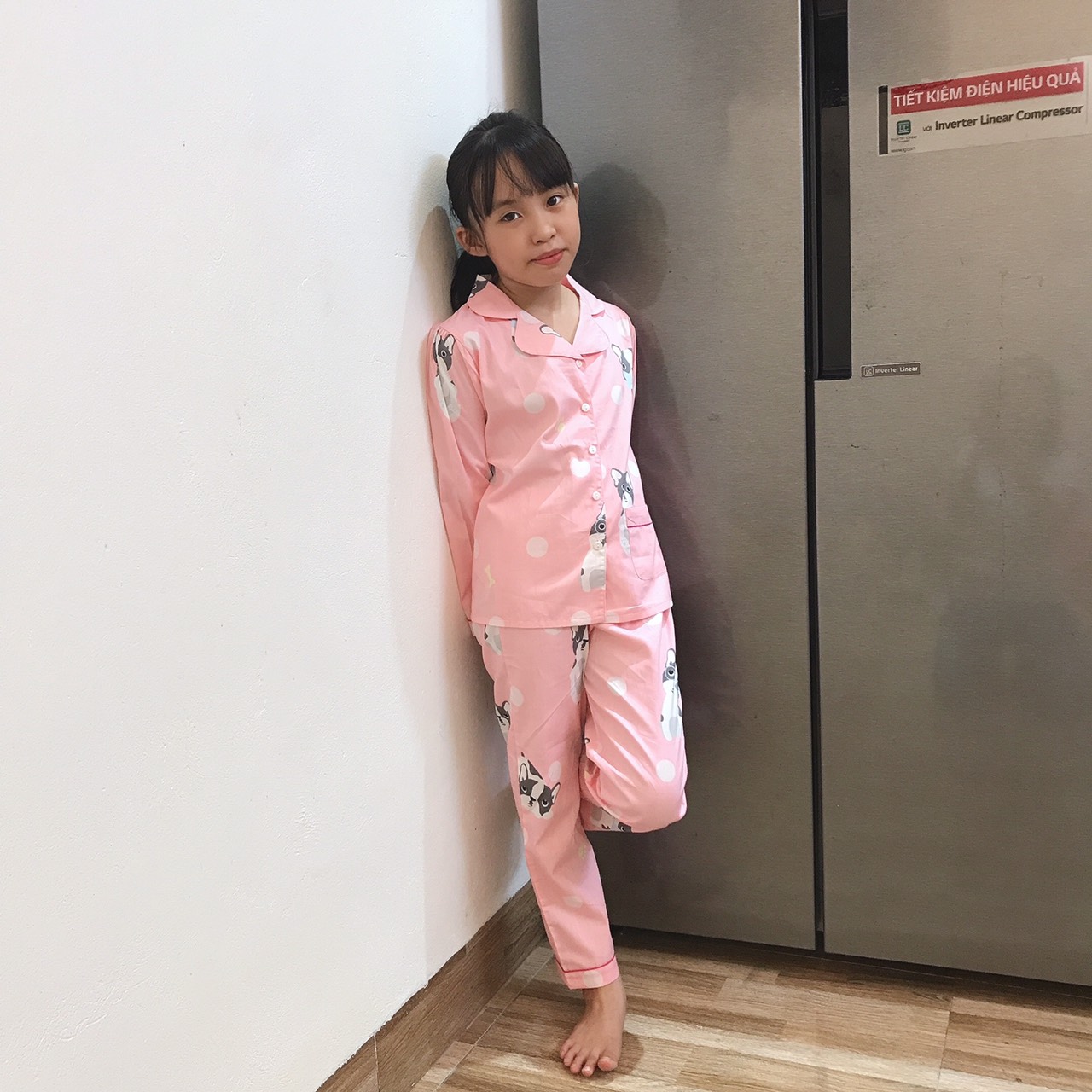 Bộ mặc nhà dài tay cho bé gái từ 20 kg đến 35 kg